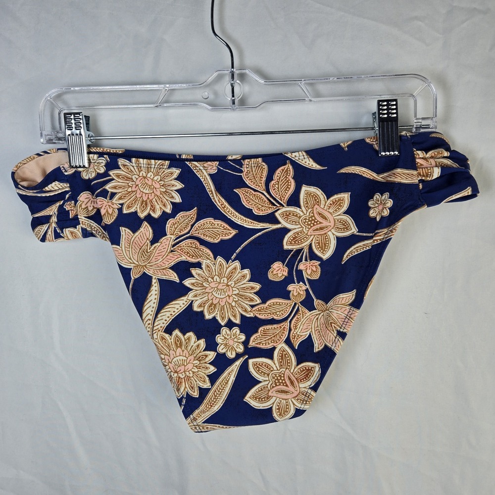 Cupshe Batik Floral Bikini Set Womens Large Blue Cream Beach Pool Vacation Lake - Picture 4 of 8